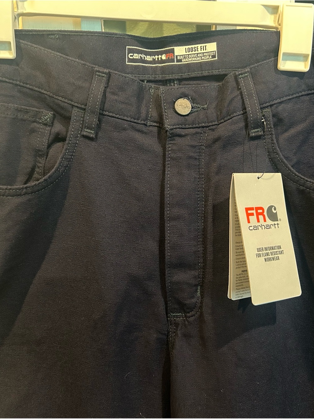 Carhartt Navy FR Work Pants with Tag